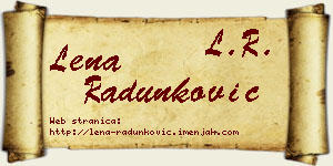 Lena Radunković vizit kartica